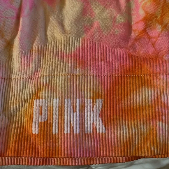 PINK sports bra tye-dye orange and yellow - Picture 4 of 4